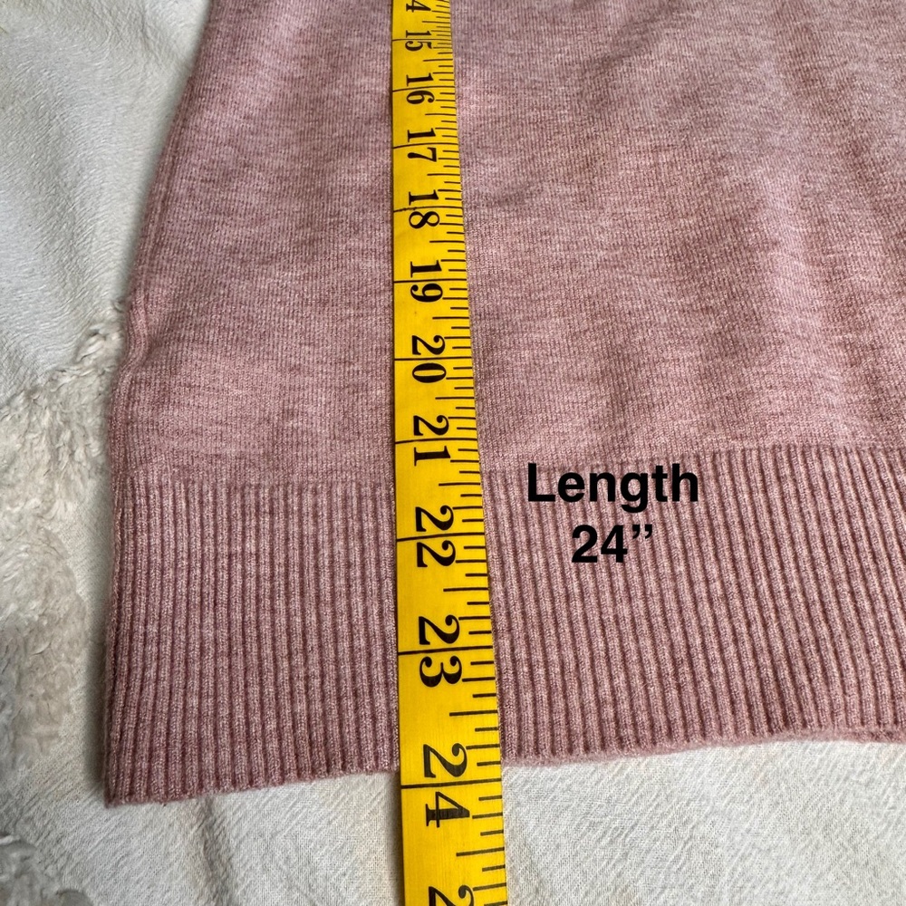 Vila Milano Wool Blend Sweater Size XL Lavender Pleated‎ Ruffle Collar Cuffs - Picture 8 of 13